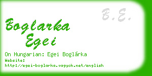 boglarka egei business card